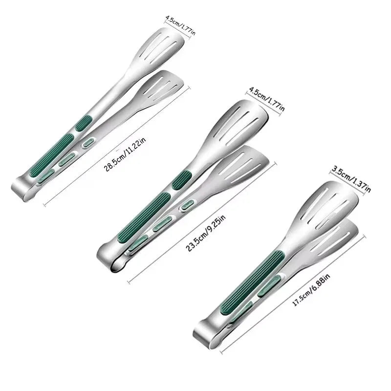 Non Slip Stainless Steel Food Tongs